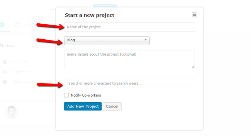 start a new project