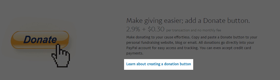 learn about creating a donation button