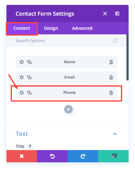 inline contact form