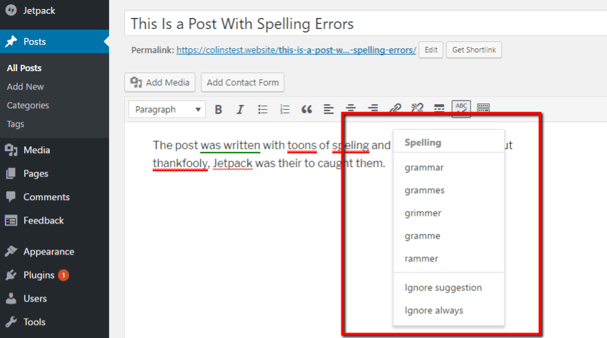 Specific errors