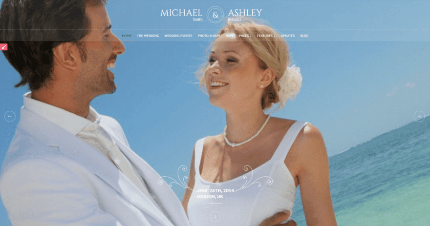 The Honeymoon wedding theme.