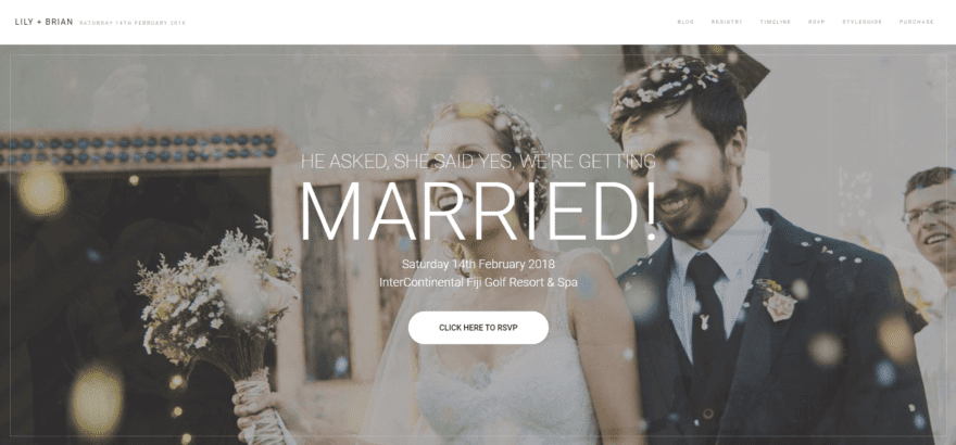 The Lily wedding theme.