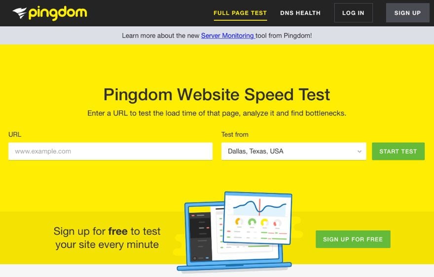 Pingdom Speed Test Tool