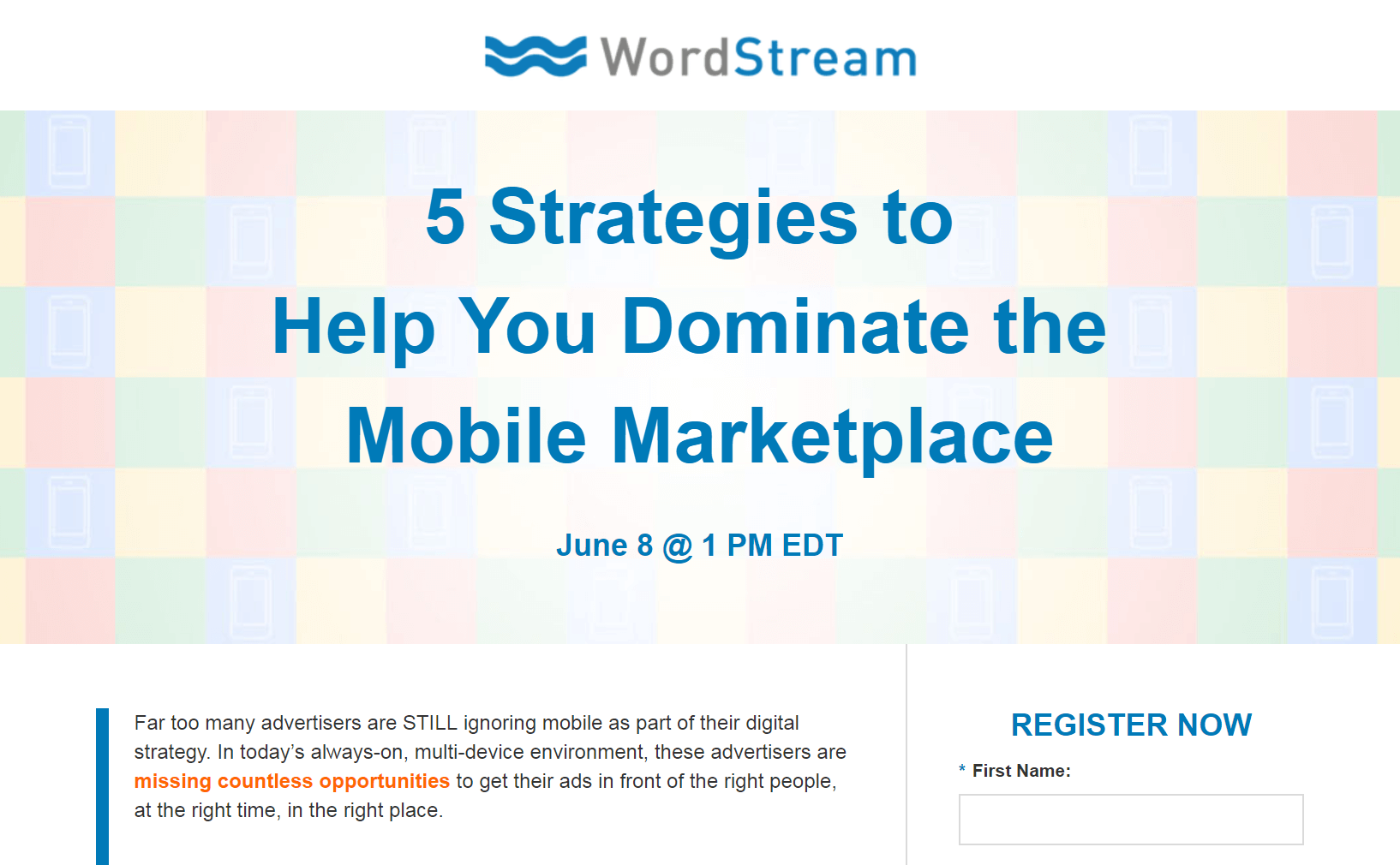 A WordStream webinar.