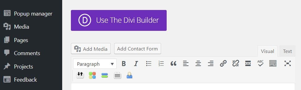 Use The Divi Builder