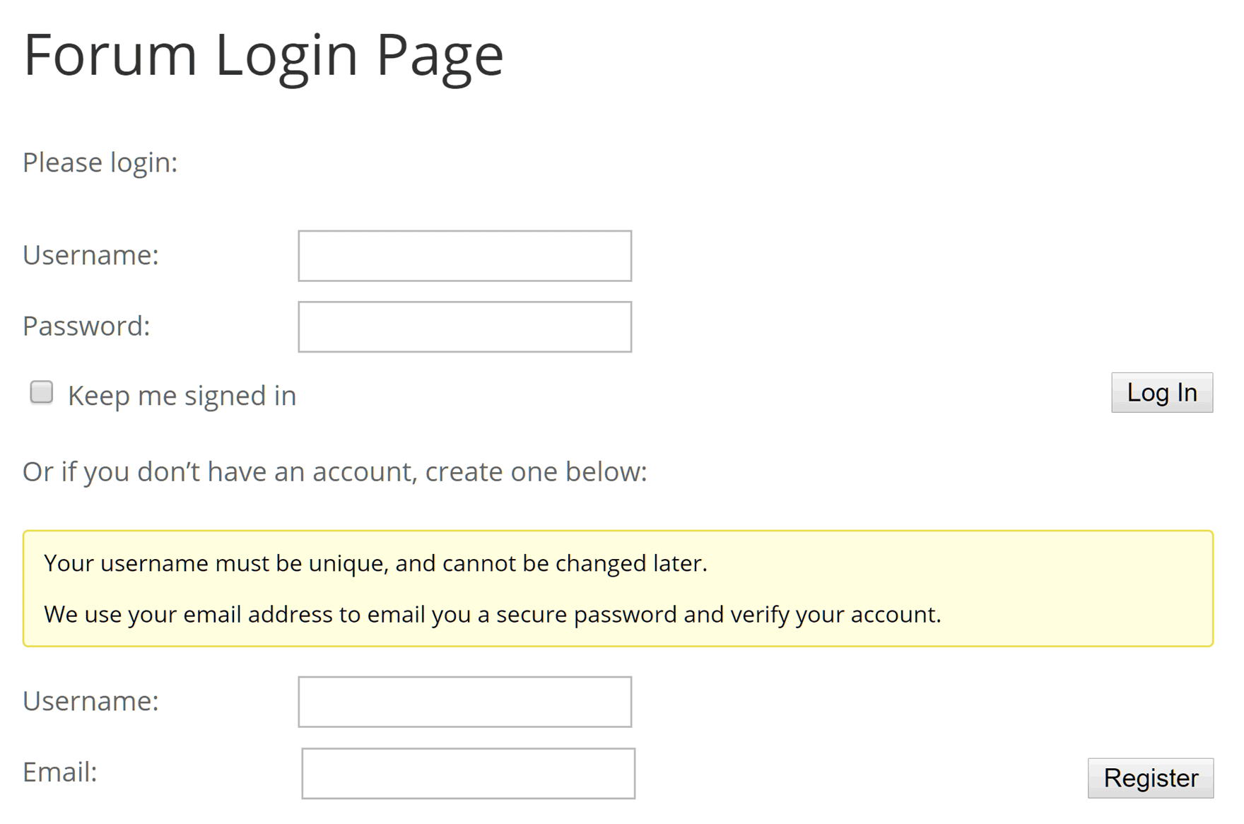 Login Page