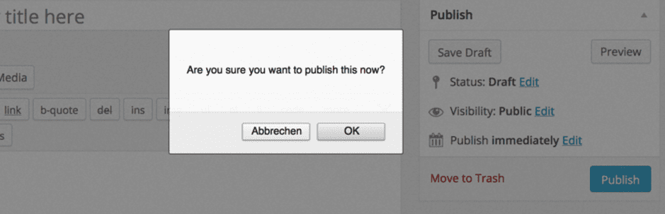 The Publish Confirm plugin.