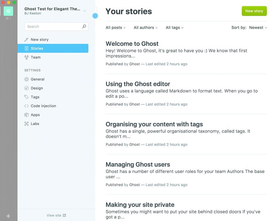 Ghost 1.0 Blogging and Publishing Platform