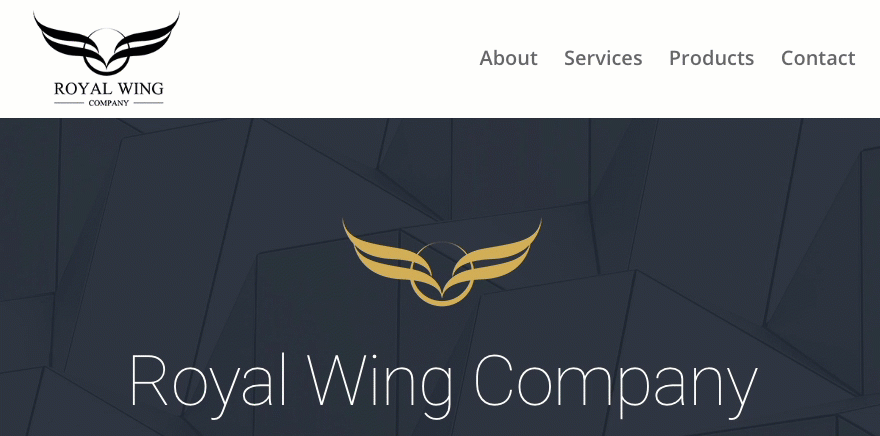 fixed header logo