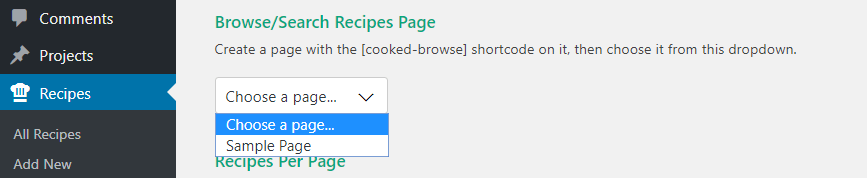 Configuring your recipe library.