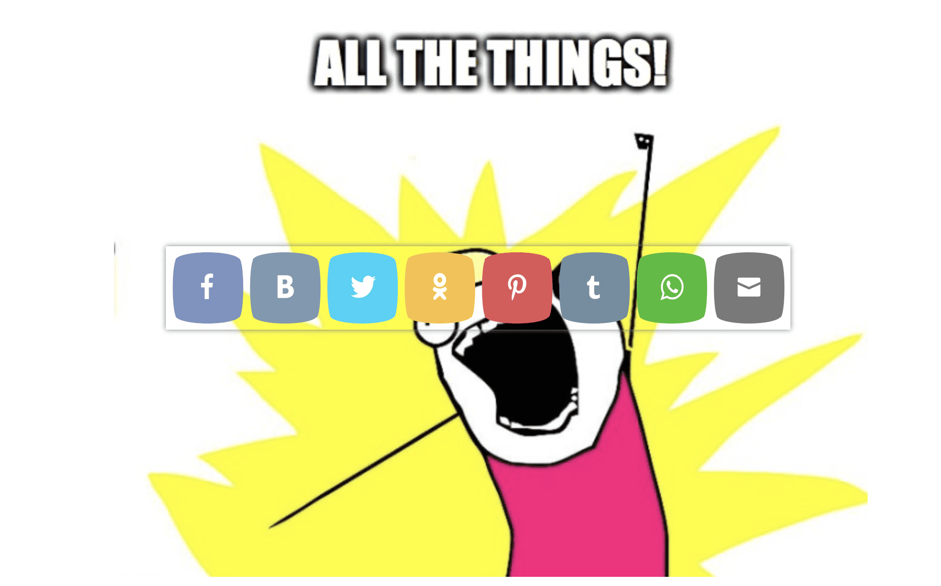 social media buttons