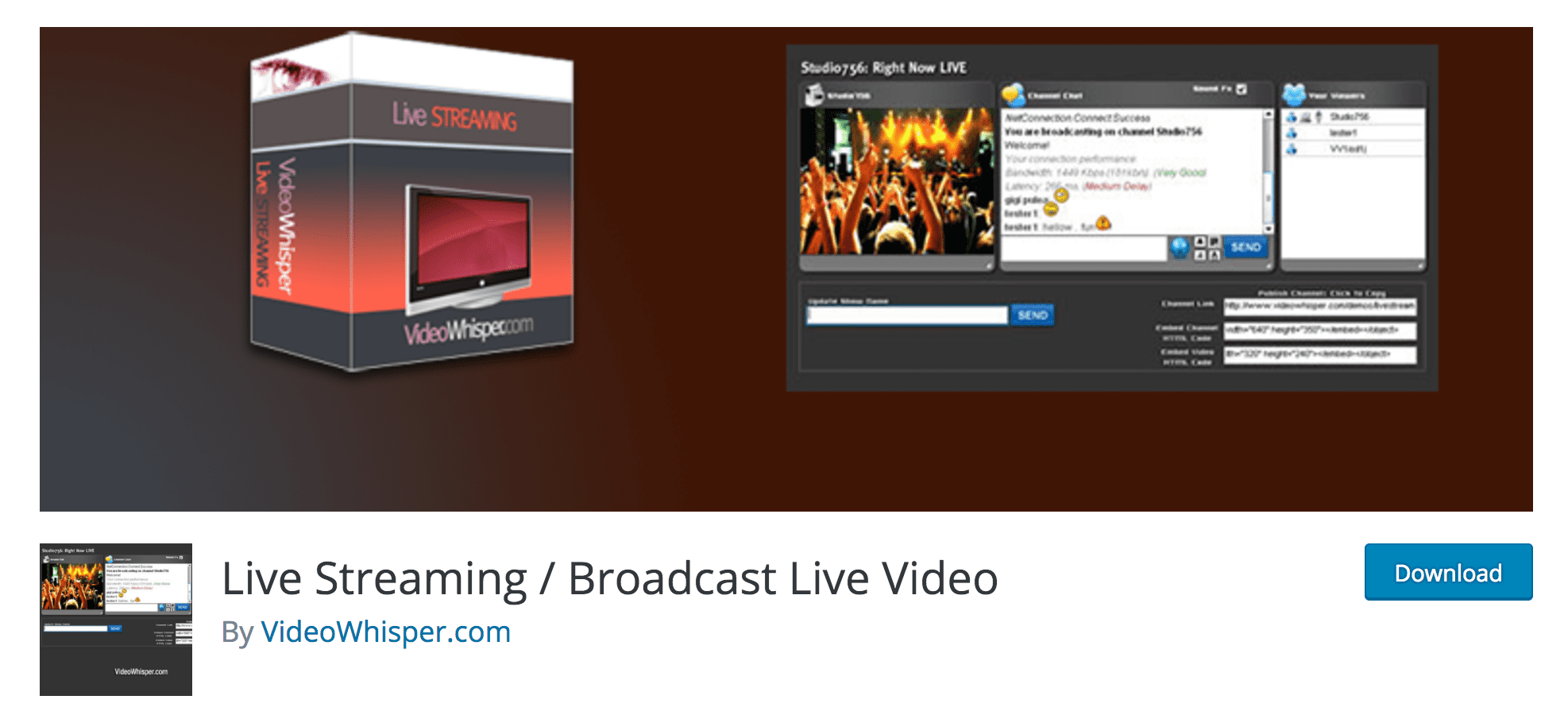 Wordpress Live Streaming