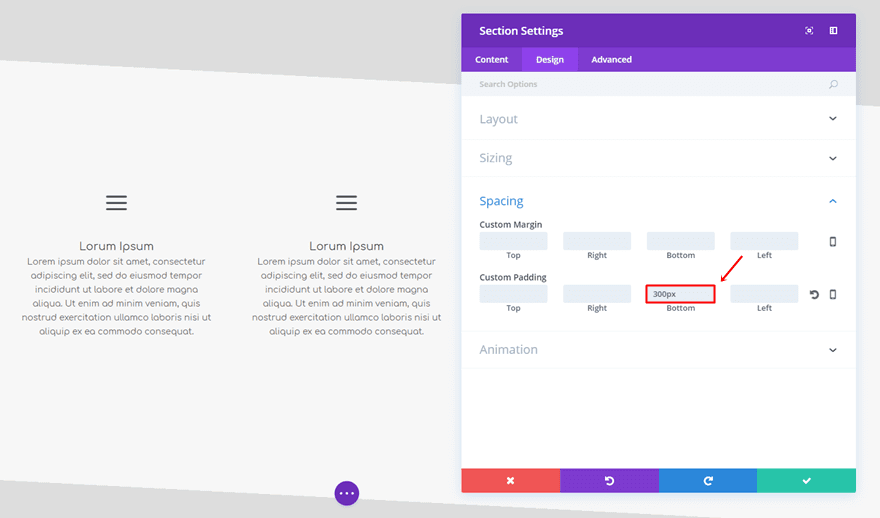 section transitions