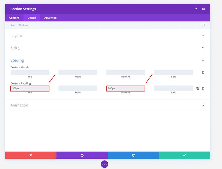 section transitions