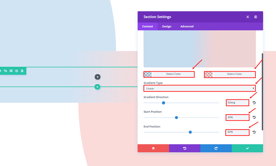 section transitions