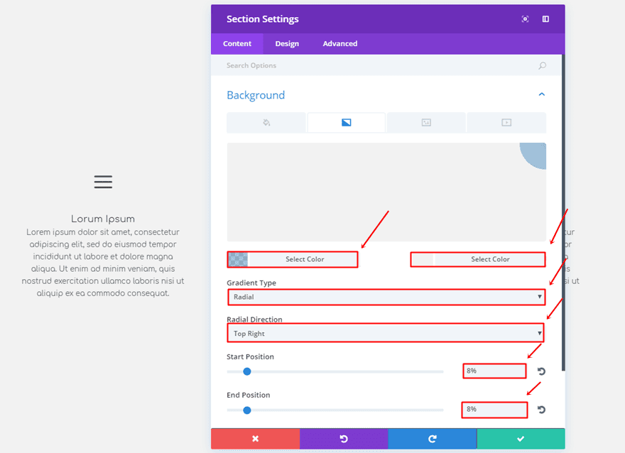 section transitions