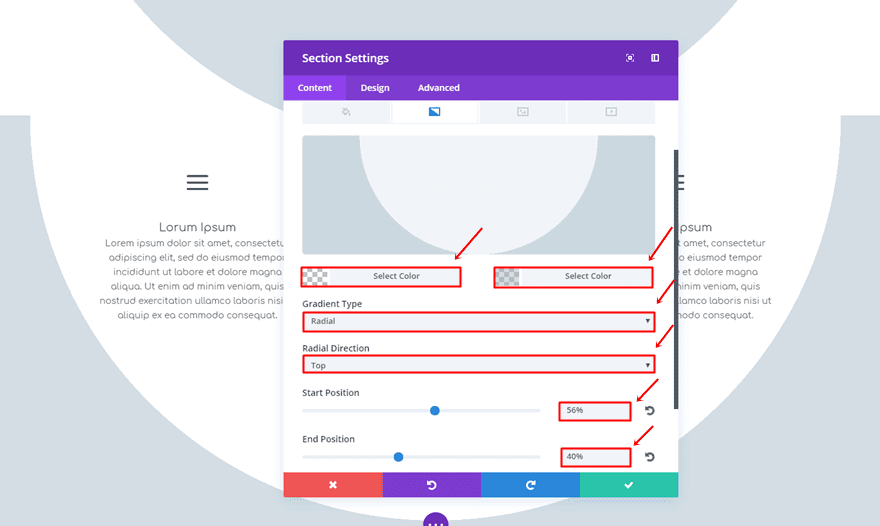 section transitions