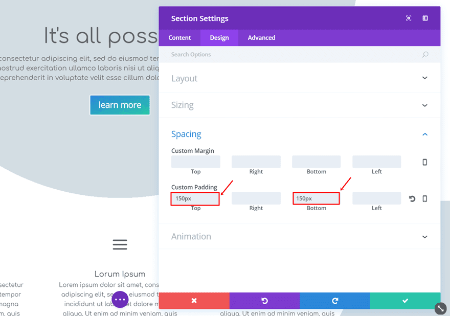 section transitions