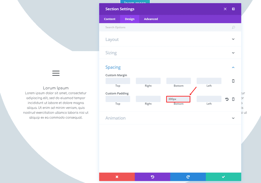 section transitions