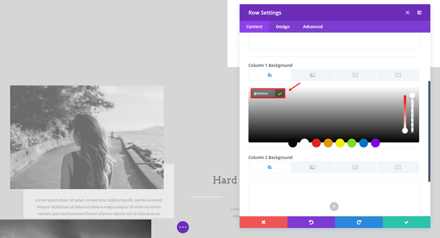 row alignment