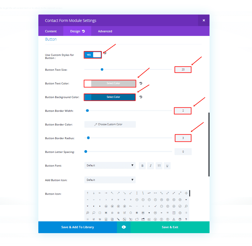 contact form on click