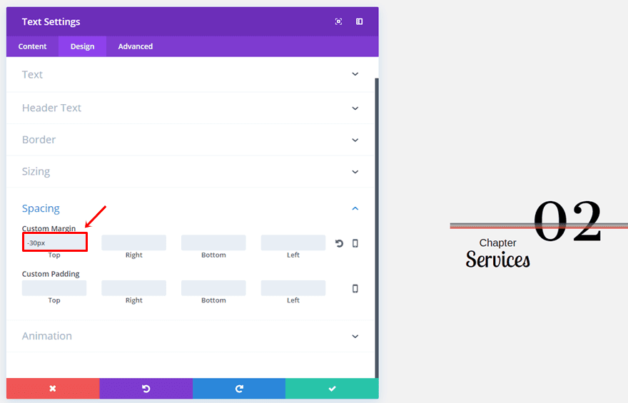 section chapters