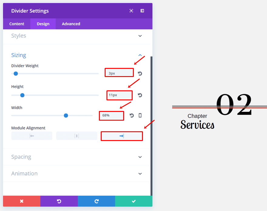 section chapters