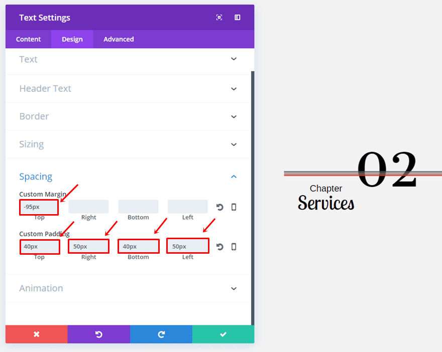 section chapters