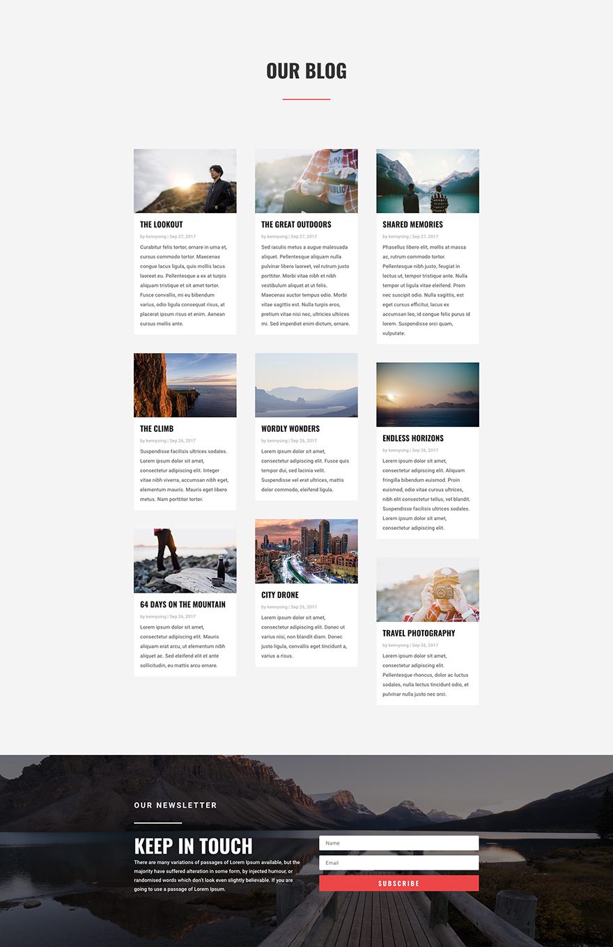 divi layout