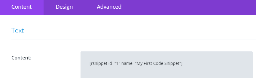 Adding a shortcode to your Code module.