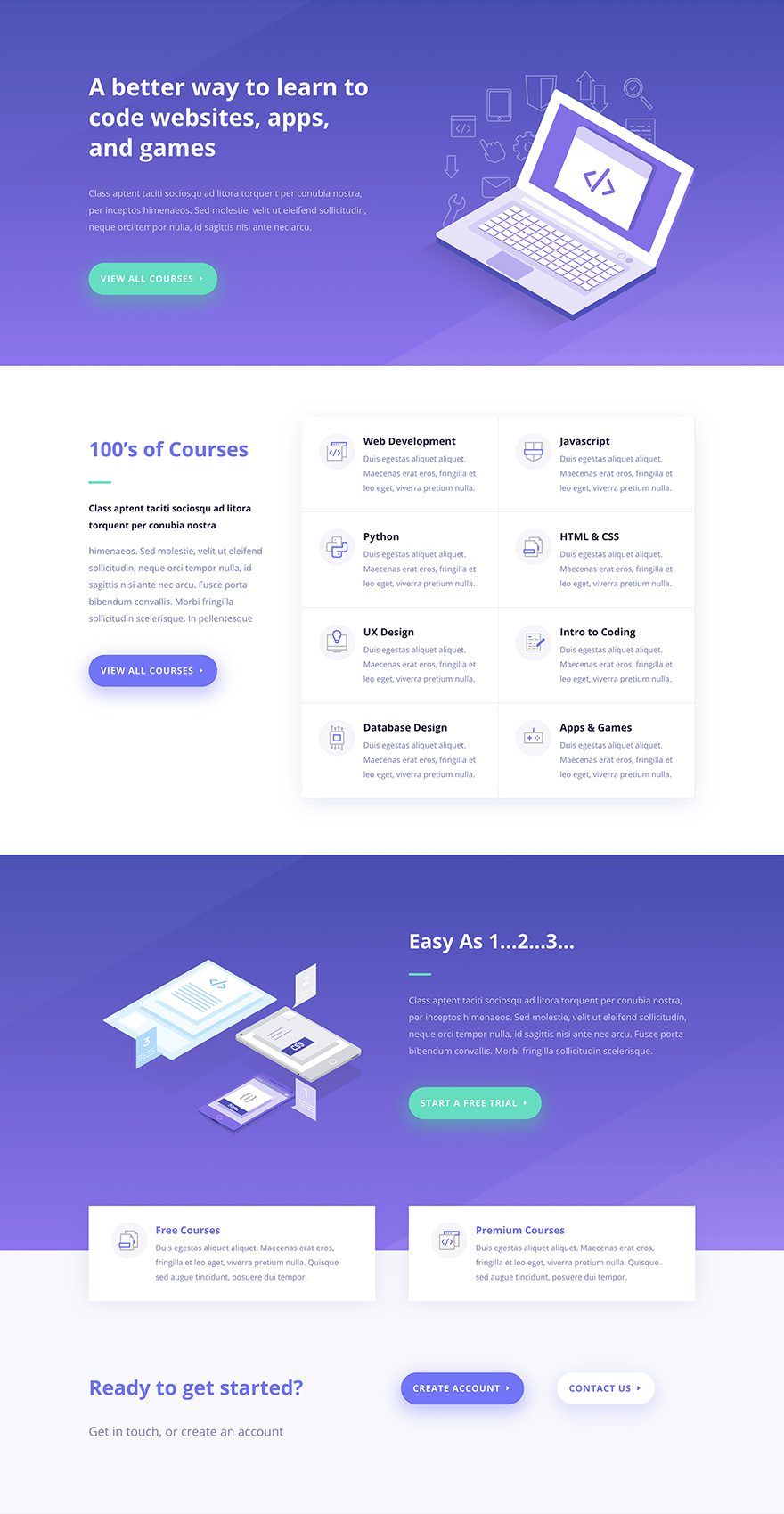 e-course home layout