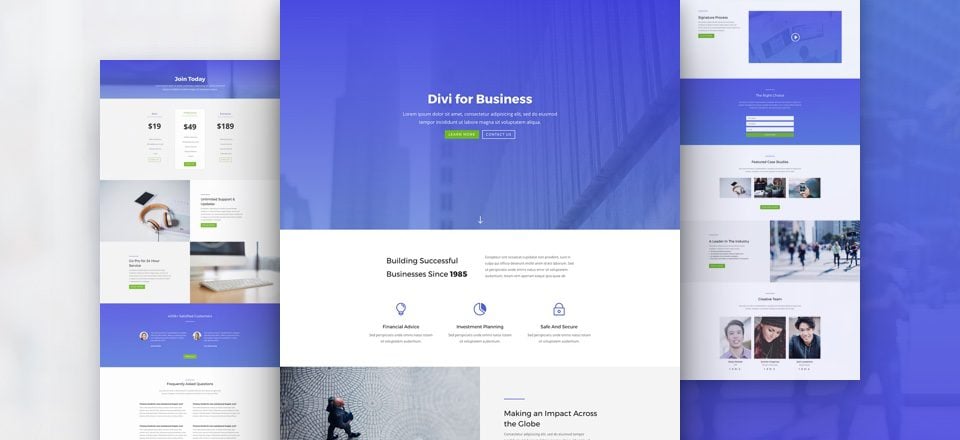 Download An Amazing (Free) Divi Business Layout Pack