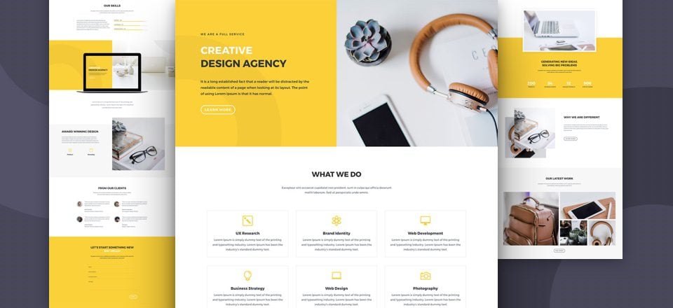 Download a Free & Impressive Design Agency Layout Pack for Divi