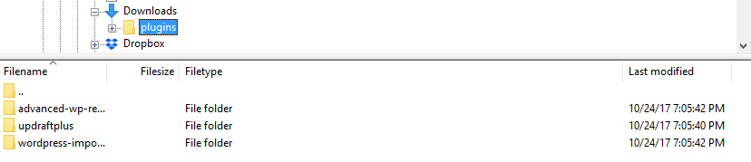 Your plugins backup folder.