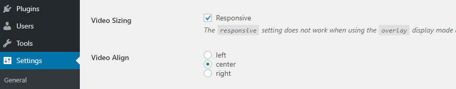 Configuring your video's alignment.