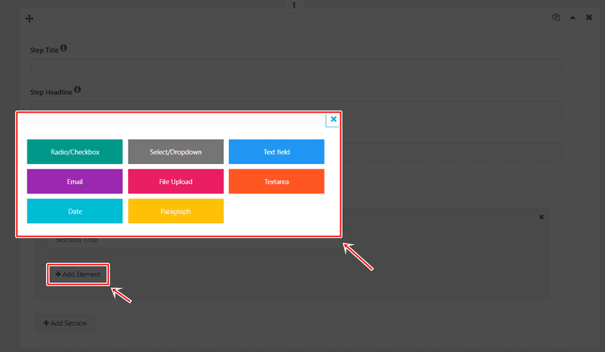 multi-step contact form