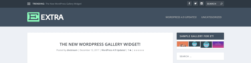 WordPress Gallery Widget
