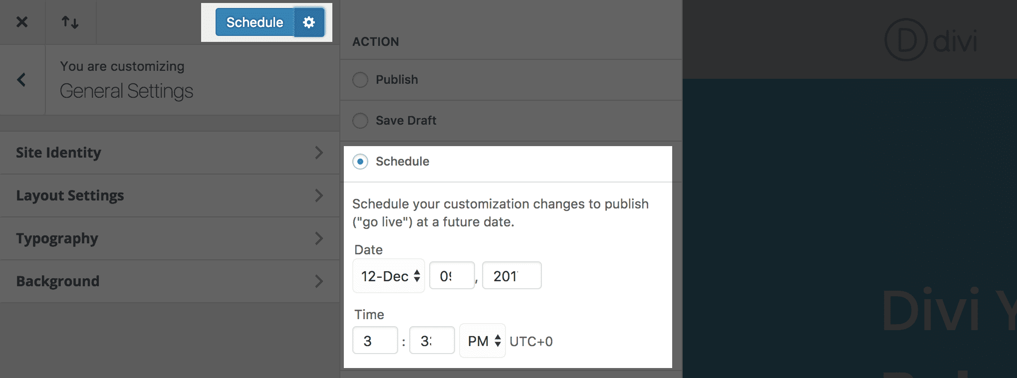 WordPress 4.9 Customizer Updates