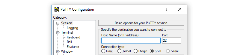 Configuring Putty to connect to your VPS.