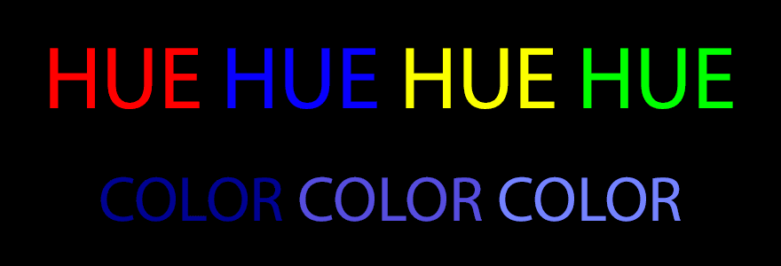 design terms hue vs color