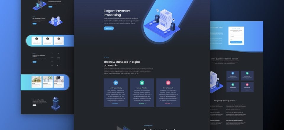 Super Stylish And Unique Divi Layout Pack For Digital Payments Websites