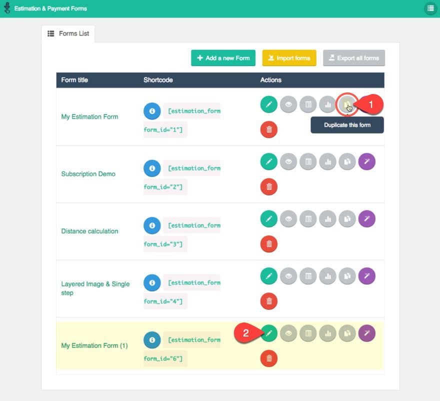 duplicate form