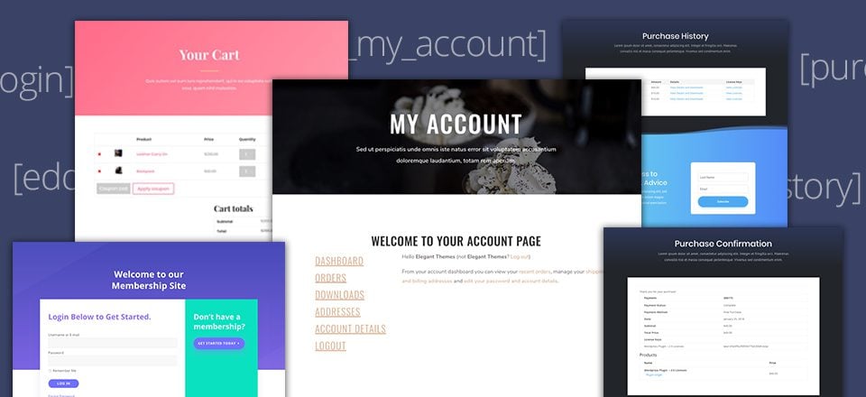 How to Design Custom Account Pages for WooCommerce, EDD, Memberpress, and more with the Divi Builder