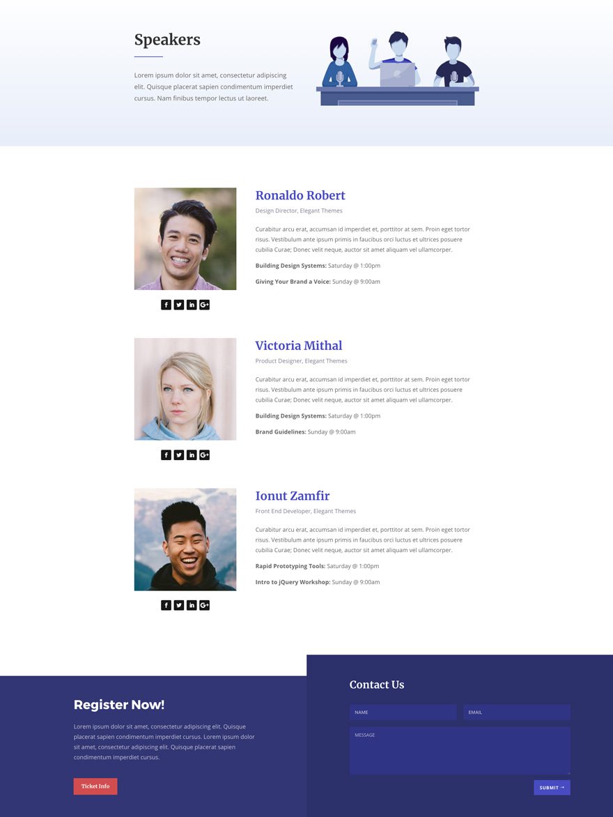 speakers page