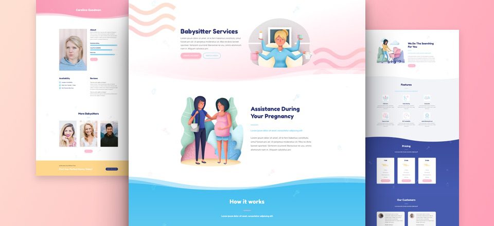 Get a Charming FREE Babysitter Layout Pack for Divi