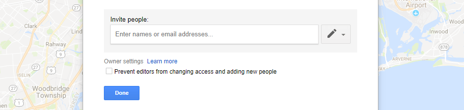 Inviting people to collaborate on your map.