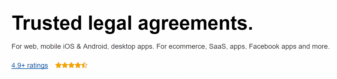The TermsFeed homepage.