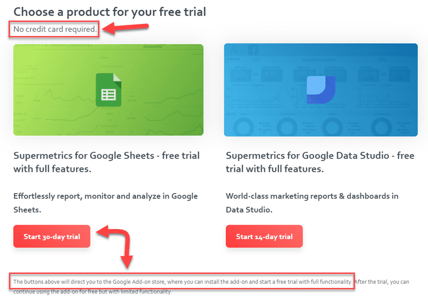 google sheets free trial