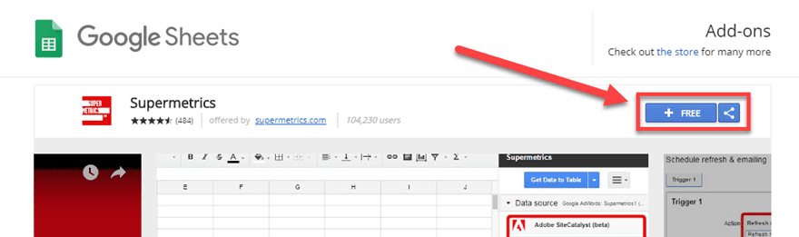 google sheets add on