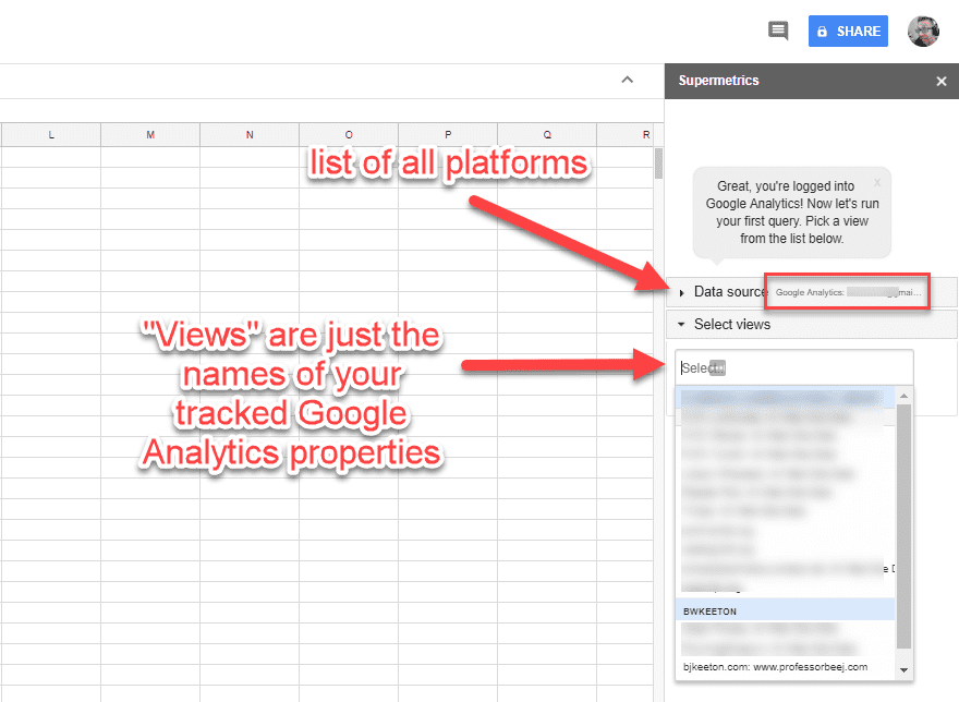 google sheets